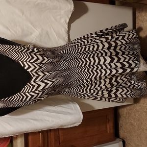Taylor size four fit and flare dress with Chevron print.